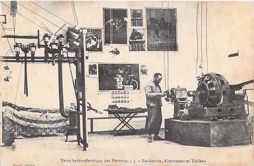 Usine hydroélectrique des Herveux — photographie d'archive